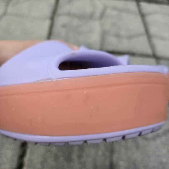 Crocs Crocband Womens Size 9 Platform 205631 Slides Sandals Lavender Slip On - Picture 6 of 11
